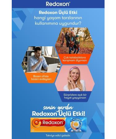 Redoxon Triple Effect 15 Effervescent Tablets I 1000 mg Vitamin C Vitamin D and Zinc Containing Supplement - Buy Online on GoSupps.com