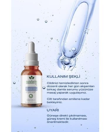 SUODERM Anti-Acne Pore Tightening Serum Aha 6% Bha 2% Witch Hazel Extract 2% Tea Tree Oil 0.1% - Buy Online on GoSupps.com