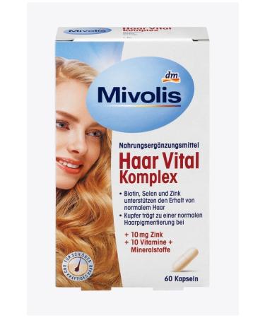 mivolis Hair Vital Complex Biotin Selenium and Zinc Vitamins 60 Tablets