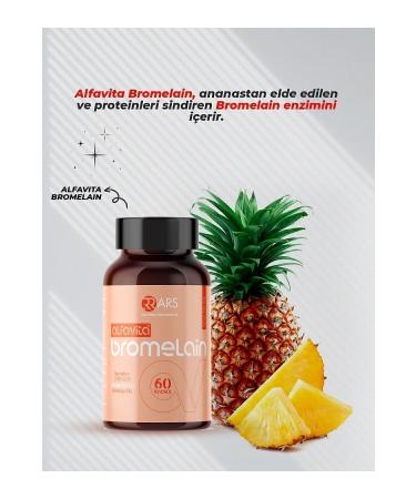 AlfaVita Bromelain 60 Capsules 400mg 2400gdu - Dandelion And Garcinia Extract - Buy Online on GoSupps.com