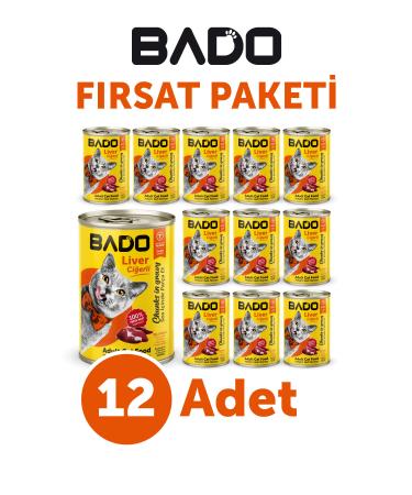 Bado Adult Wet Cat Food Liver 400GR 12Li