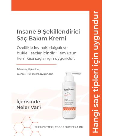 Insane Naturale Styling Curl Defining Hair Care and Repair Cream (INSANE 9)(SUITCASE-TRAVEL SIZE)100ml - Buy Online on GoSupps.com