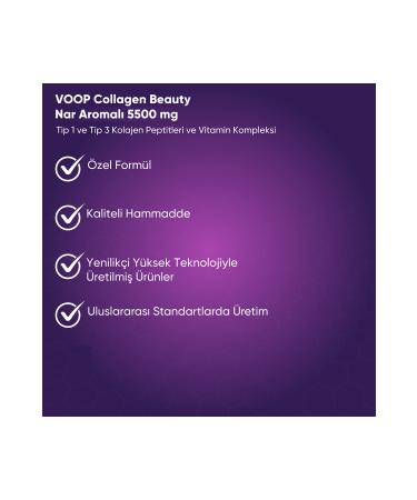 VOOP Collagen Beauty High Bioactive Hydrolyzed Collagen 0 Pure And Natural - 7 Tubes - Buy Online on GoSupps.com