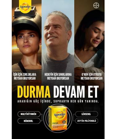 Supradyn Focus 30 Film-Coated Tablet | Olive Polyphenol Ginseng Multivitamin and Mineral Supplement - Buy Online on GoSupps.com