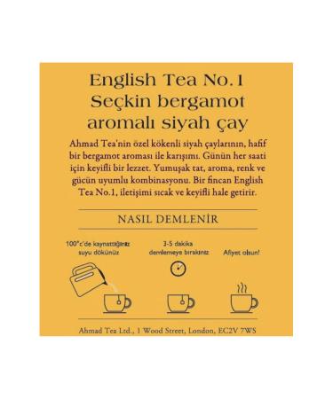Ahmad Tea Foiled English No1 Glass Shake Light bergamot 100 Pieces x 2gr - Buy Online on GoSupps.com