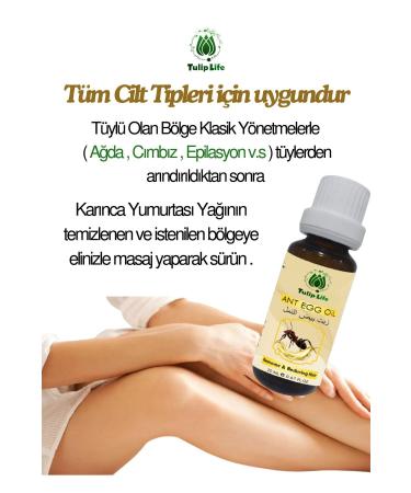 Tuliplife Hair Reducing Removal Hair Thinning Ant Egg Oil 20 ml X 2 Pieces - Buy Online on GoSupps.com