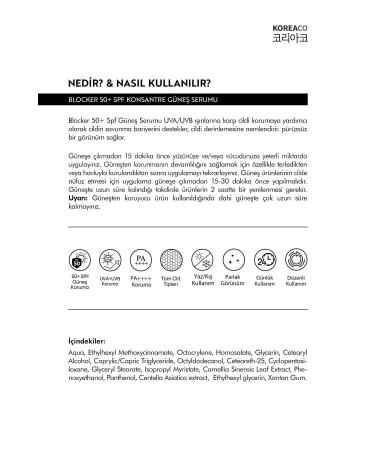 KOREACO Blocker 0 Pure SPF 50+ Water Resistant High UVB+UVA Protection 50ml Sun Serum - Buy Online on GoSupps.com