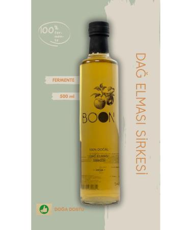 Boon Mountain Apple Cider Vinegar Natural Fermentation Drinkable Glass Bottle 500 ml