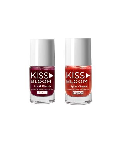 KISS & BLOOM Kiss Bloom Pink and Peach Duo Lip and Cheek Stain
