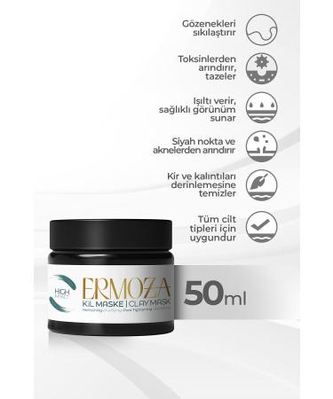 Ermoza Cosmetics High Impact - Anti-Blackhead & Acne - Pore Tightener - Purifying Clay Mask 50ml - Buy Online on GoSupps.com