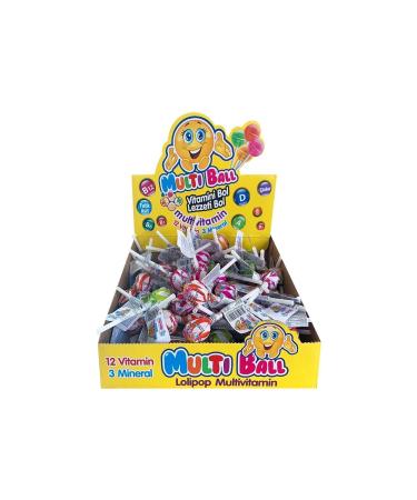 Multiball Multivitamin 100 Lollipops (12 Vitamins 3 Minerals)