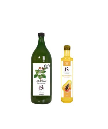 Suheylaana Natural Hawthorn Vinegar 2000 Ml - Natural Papaya Vinegar 500 Ml