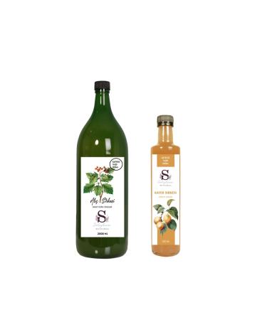 S heylaana Natural Hawthorn Vinegar 2000 Ml - Natural Apricot Vinegar 500 Ml