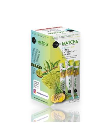 Bilge la Matcha Premium Japanese Premium Japanese MATCHA & BROMELAIN Lemon Flavored Detox Burner Form Tea 1 Box
