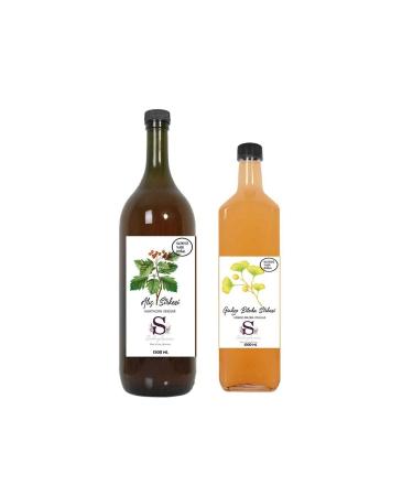 Suheylaana Natural Hawthorn Vinegar 1500 Ml And Natural Ginkgo Biloba Vinegar 1000 Ml