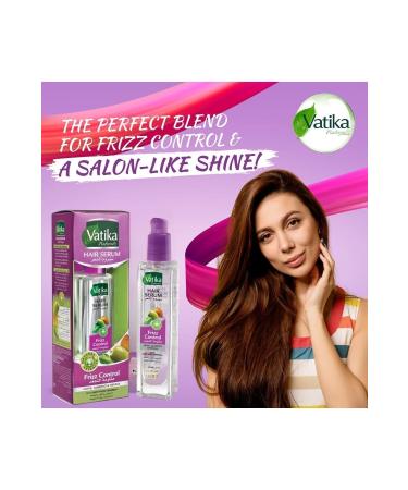 Vatika Naturals Frizz Control - Anti-Frizz Hair Serum | Olive Almond & Henna | 47 ml - Buy Online on GoSupps.com