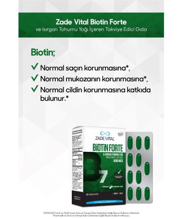 Zade Vital Biotin Forte B7 30 Capsules - Buy Online on GoSupps.com