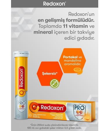 Redoxon Pro 15 Effervescent Tablet: 7 Extra Vitamins with 1000 mg Vitamin C Vitamin D Selenium and Zinc - Buy Online on GoSupps.com