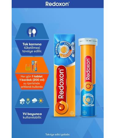 Redoxon Triple Effect 15 Effervescent Tablets I 1000 mg Vitamin C Vitamin D and Zinc Containing Supplement - Buy Online on GoSupps.com