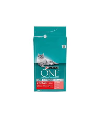 Purina One Dry Cat Food Sterile Salmon 1500 Gr