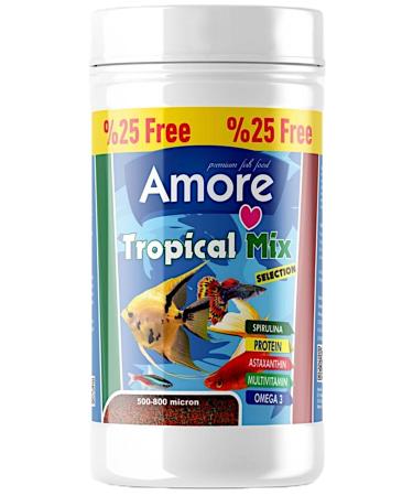 AMORE Guppy-Angel-Platy-Moly Fish Granule Food 6x125 ml Tropical Mix Selection 6x100ml Lotus Guppy - Buy Online on GoSupps.com