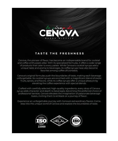 Cenova Toffee Nut Coffee-Cocktail Syrup 1000 ML Gourmet Series Pump Included - Buy Online on GoSupps.com