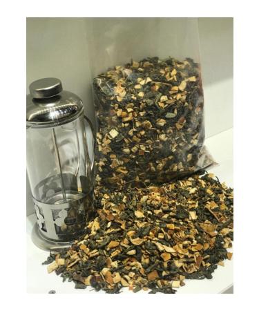 forevers Dried Lemon Peel Green Tea 200gr & French Press