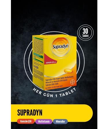 Supradyn 30 Film-Coated Tablets | Food Supplement Containing Coenzyme Q10 Multivitamins and Minerals - Buy Online on GoSupps.com