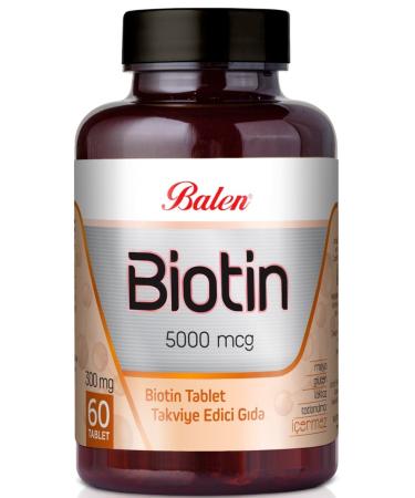 Balen Biotin 300 Mg 60 Tablets Food Supplement
