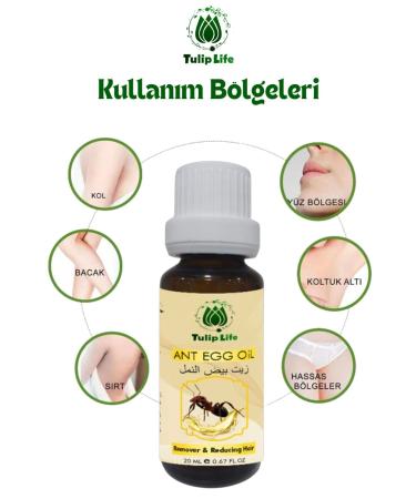Tuliplife Hair Reducing Removal Hair Thinning Ant Egg Oil 20 ml - Buy Online on GoSupps.com