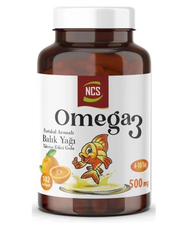 Ncs Omega 3 Orange Flavored Fish Oil For Children 102 Softgel Pill Box - Buy Online on GoSupps.com