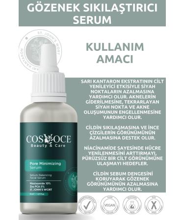 COSVOCE Pore Tightening Sebum Balancing Skin Care Serum 30 ml (Niacinamide + Zinc PCA%5) - Buy Online on GoSupps.com