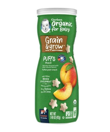 Gerber Organic Puffs Peach Snack 42 Gr.