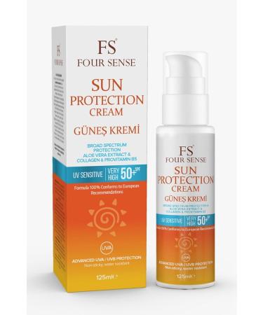 Four Sense Face Sunscreen Aloe Vera Extract Vitamin B5 UV Protection Body Sunscreen - Buy Online on GoSupps.com