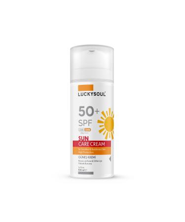 LUCKY SOUL Sun Cream (Sensitive and Reddened Skin) 100 ml - High Protection 50+ SPF - Buy Online on GoSupps.com