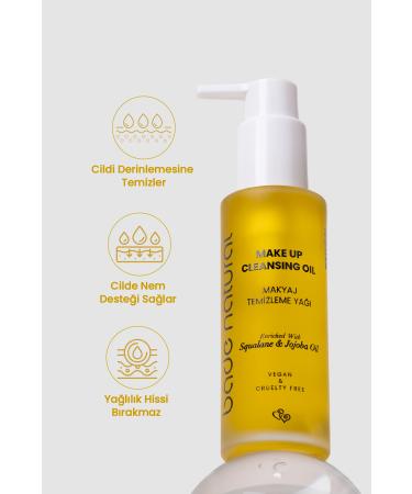 Bade Natural Make-Up Cleansing Oil Jojoba and Squalane Content 0 Natural and Vegan 100 ml - Buy Online on GoSupps.com