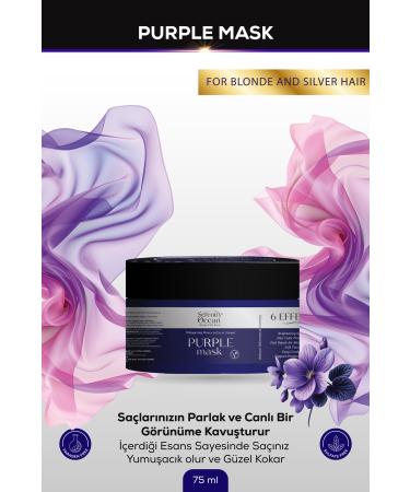 Serenity Ocean Purple Mask for Blonde Silver and Platinum Hair 75ml Vegan Color Protecting Anti-Orange - Buy Online on GoSupps.com