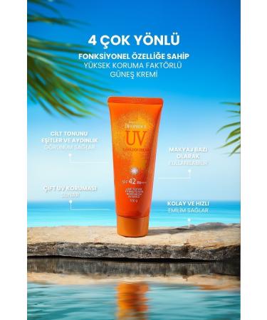 DEOPROCE Skin Tone Equalizing & Brightening High Protection Factor Sun Cream 100g Uv Sunblock Cream - Buy Online on GoSupps.com