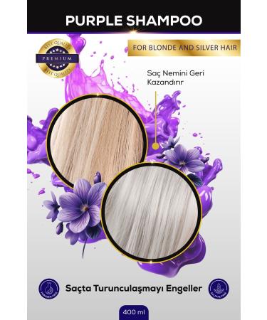 Serenity Ocean Purple Hair Shampoo: Vegan Formula Purple Hair Shampoo for Blonde Silver Copper Platinum Hair 400ml - Buy Online on GoSupps.com