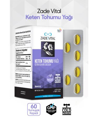 Zade Vital Flaxseed Oil 625 Mg 60 Capsules