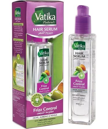 Vatika Naturals Frizz Control - Anti-Frizz Hair Serum | Olive Almond & Henna | 47 ml