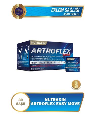 Nutraxin Artroflex Easy Move Sachet 30x6 gr - Glucosamine Chondroitin Msm Bromelain Collagen Okra Flower