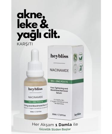 Heybliss Blackhead Pore Acne & Skin Care Serum (Niacinamide 10% + ZINC PCA 1%) 30ml