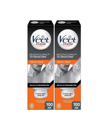 Veet Men Underarm Hair Removal Cream for Men All Skin Types 100 ml X 2 Pieces