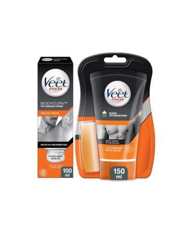 Veet Men Special In-Shower Hair Removal Cream 150ml + Underarm Special Hair Removal Cream 100ml