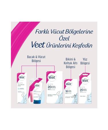 Veet Pure In-Shower Hair Removal Cream Legs & Body Area Normal Skin 150ml x 2 Pieces - Buy Online on GoSupps.com