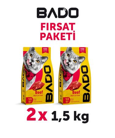 Bado Adult Cat Food Meaty 1.5 Kg X 2 Packs