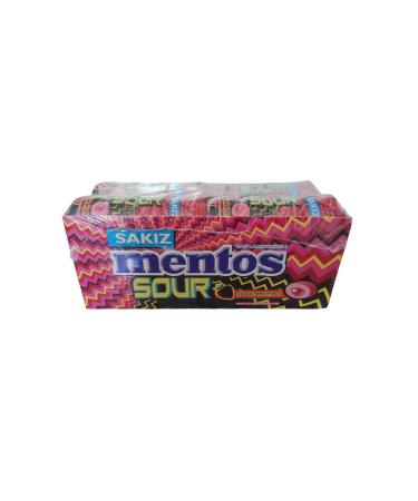 Mentos Sour Strawberry Flavored Sugar Free Sour Gum 30 Gr * 12 Pieces - Buy Online on GoSupps.com