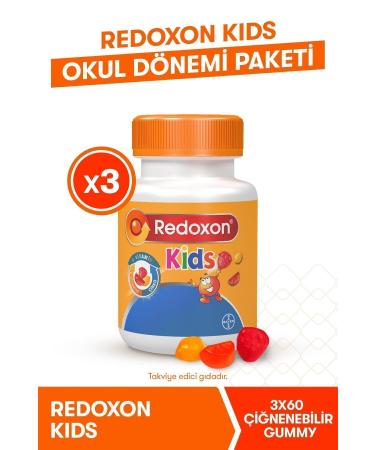 Redoxon Kids 3-Pack School Period I Supplement Containing Vitamin C Vitamin D and Zinc for Children
