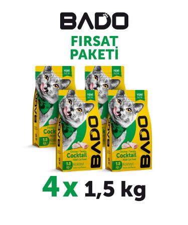 Bado Adult Cat Food Cocktail 1.5 Kg 4 Pieces
